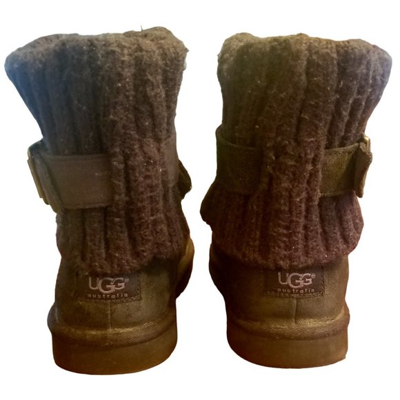 UGG Australia | Cambridge | Leather Boot Black Metallic Gold | Women | Size: 7 - Picture 4 of 16